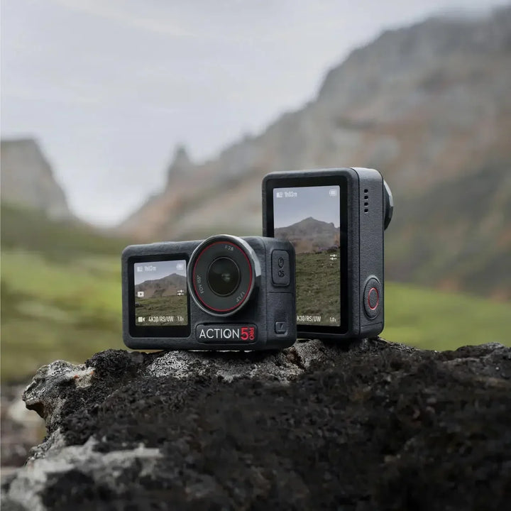 DJI Osmo Action 5 Pro — 1/1.3" Sensor, 4K/120fps, 13.5 Stops, 360° HorizonSteady, 4hr Battery, Dual OLED, 20m Waterproof
