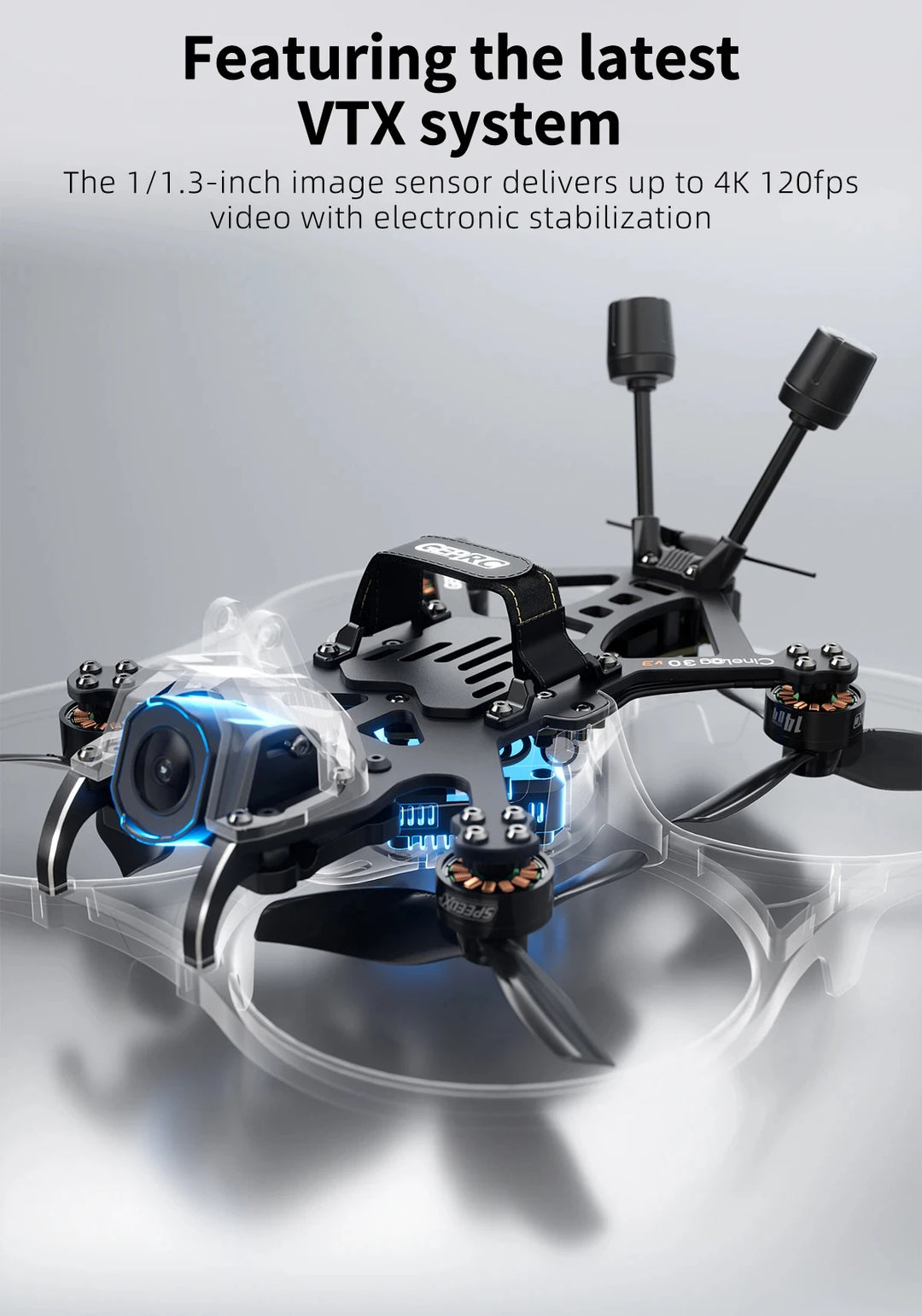 GEPRC Cinelog30 V3 RC Freestyle Drone O4 Pro Air Unit /WTFPV SPEEDX2 1404 3850KV TAKER F722 45A 32Bit AIO 16MB FPV Quadcopter