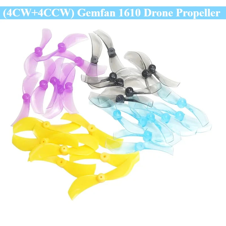 Gemfan 1610 40mm 2-Blade Micro Whoop Props 4 Pairs 1mm/1.5mm for 1102 Motors