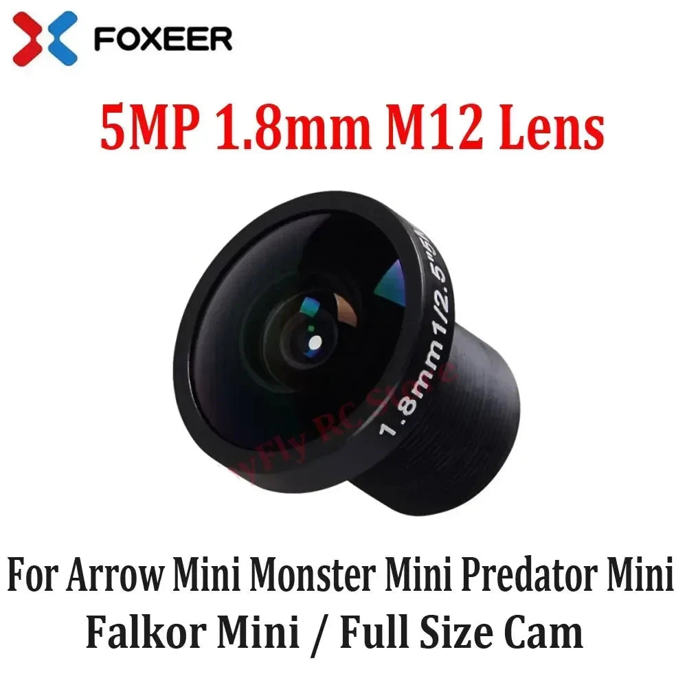 Original Foxeer Replacement Camera Lens 1.7mm 1.8mm 2.1mm 2.5mm Lens/M8 M12 Wide Angle Lens for Toothless/Predator/Falkor Camera