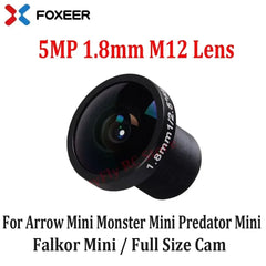Original Foxeer Replacement Camera lens 1.7mm M8 Lens/5MP 1.8/2.1/2.5mm M12 Wide Angle Lens for Arrow/Predator/Falkor Camera