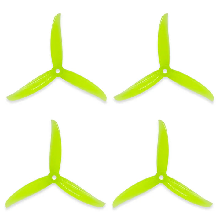Gemfan 5136 5" 3-Blade FPV Propellers — Racing & Freestyle, Green / Neon Yellow / Black / Red / Blue, Bulk Pack