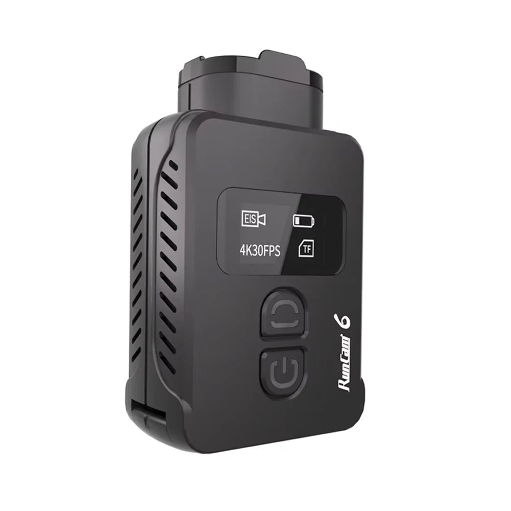 RunCam 6 — 4K 30fps FPV Action Camera, Sony IMX377 12MP, MP4, Micro SD, 19×19×27mm, 160° FOV, for FPV Drones