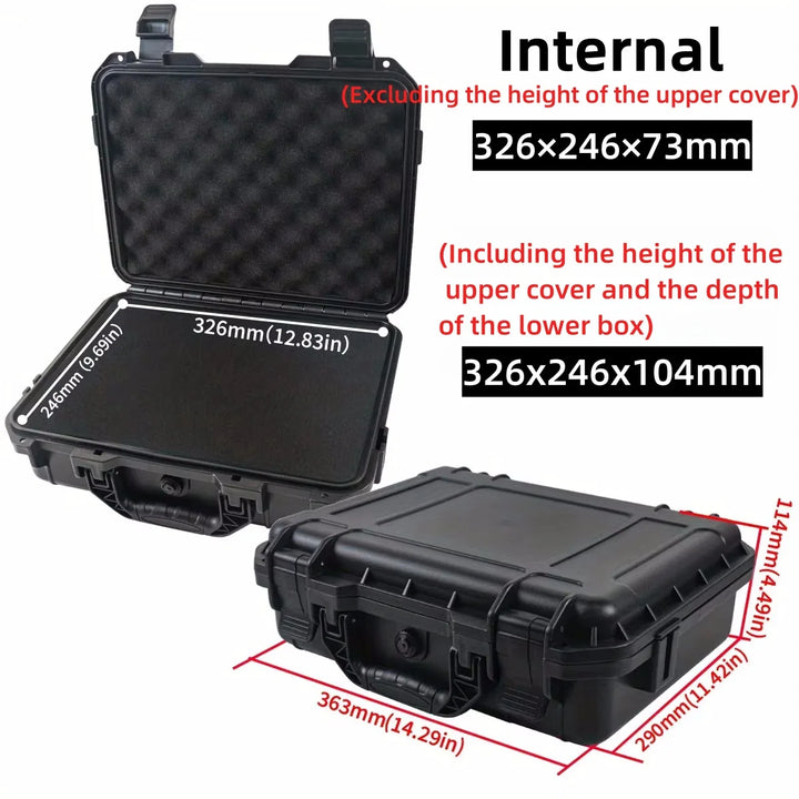 FNICEL Waterproof Hard Carry Case with Pre-Cut Sponge — Drone, FPV, Camera & Equipment Protection