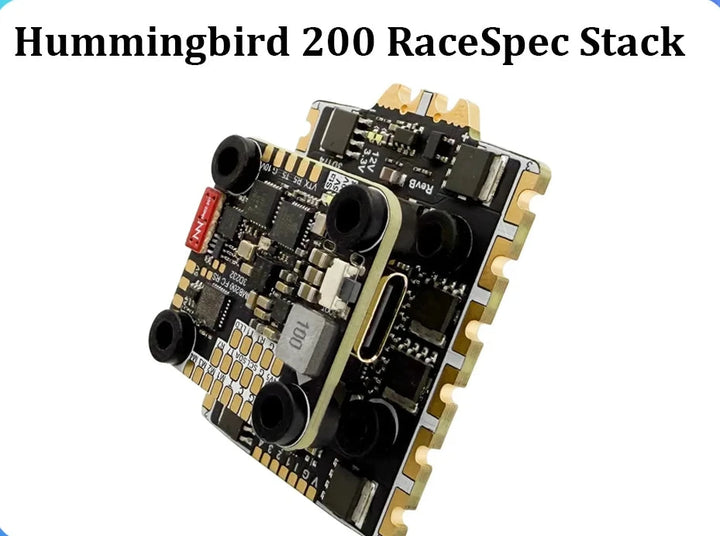 NewBeeDrone Hummingbird 200 RaceSpec Stack 20x20mm/200 RaceSpec FC AT32F435 Built-in ELRS 2.4GHz/ 200 ESC RaceSpec 80A AM32 3-6S