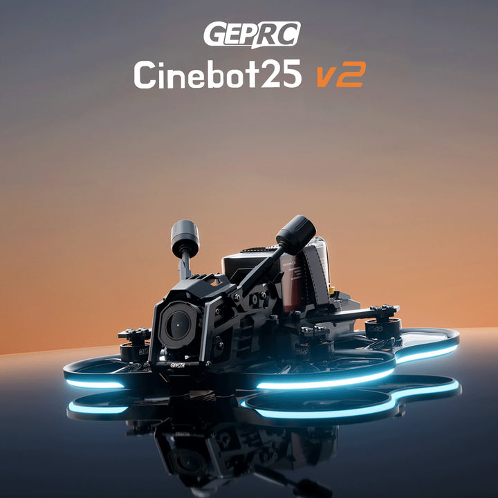 GEPRC Cinebot25 V2 2.5" FPV Quadcopter - DJI O4 Air Unit Pro/WTFPV SPEEDX2 1404 4600KV Taker F722 35A AIO