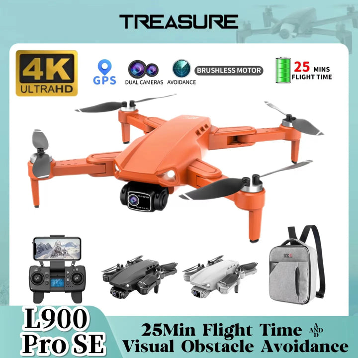 L900 PRO SE Drone 5G WIFI FPV 4K Professional Ultra-clear Camera RC Quadcopter Brushless Motor Mini Drone GPS Toys