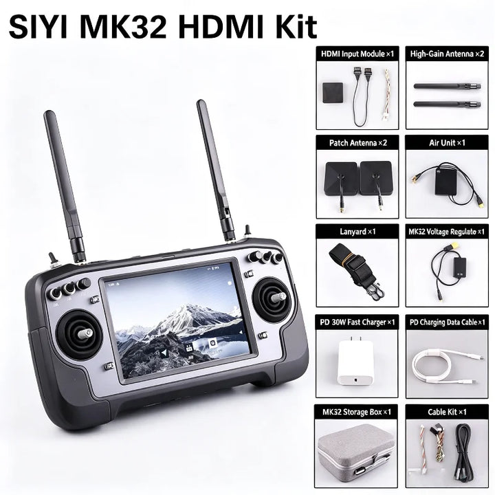 SIYI MK32 16-Channel RC Controller with 4G+64G 8-Core CPU H.265 Decoding Low-Latency FPV for DIY Industrial Drones