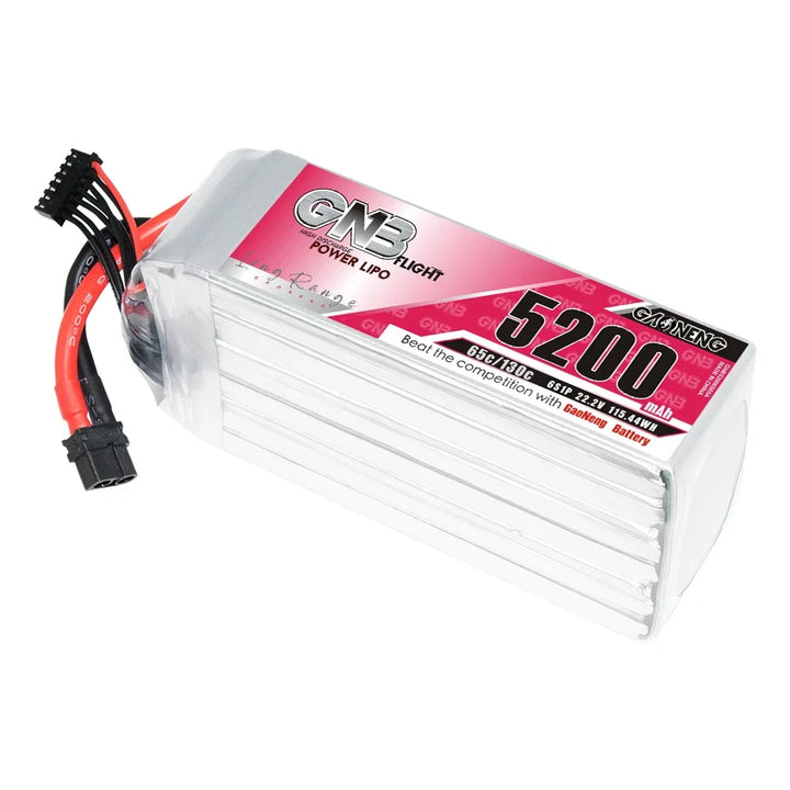 GAONENG GNB 5200mAh 6S1P 22.8V 65C Lipo Battery For X8 FPV 10inch Xclass FPV Drone 1/7 1/8 Scale Vehicles RC Car Boat UAV