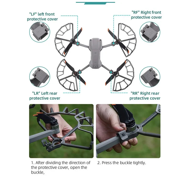 BRDRC Propeller Guard For DJI Mavic AIR 2/AIR 2S Semi-enclosed Props Protector Cover Protecive Wing Fan Spare Part Accessories