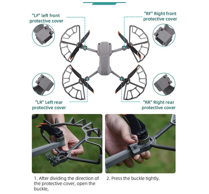 BRDRC Propeller Guard For DJI Mavic AIR 2/AIR 2S Semi-enclosed Props Protector Cover Protecive Wing Fan Spare Part Accessories