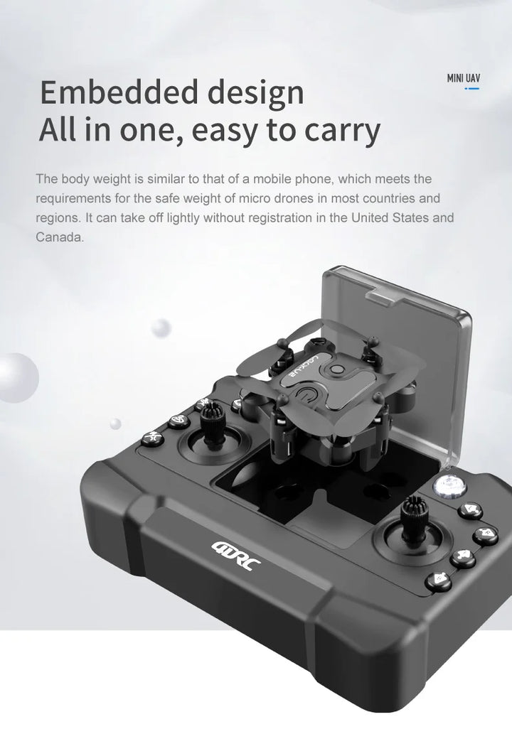 Lenovo V2 Mini Pocket Elf Drone With Camera 4k 1080p Fpv Rc Drone Profesional Five-sided Obstacle Avoidance Helicopter Drone Toy