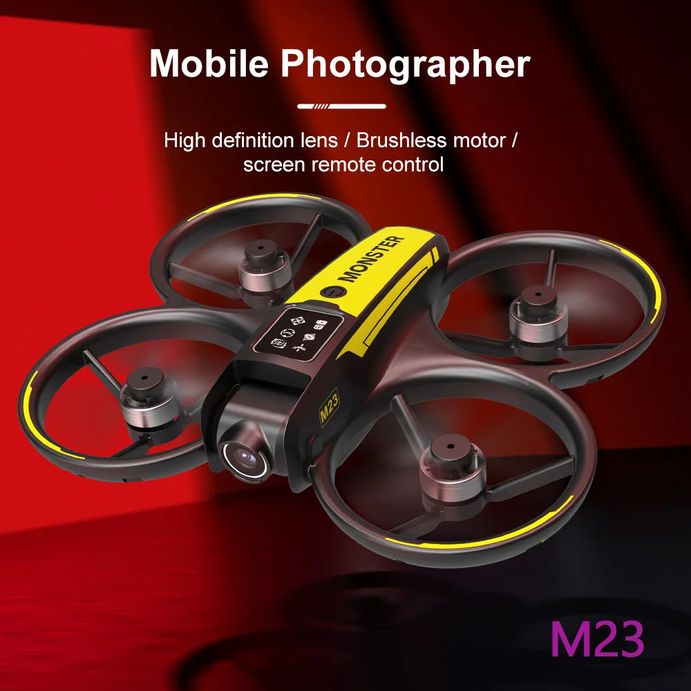 New M23 drone 4K dual lens with screen control 360 degree stunt surface flip/mobile screen real-time transmission