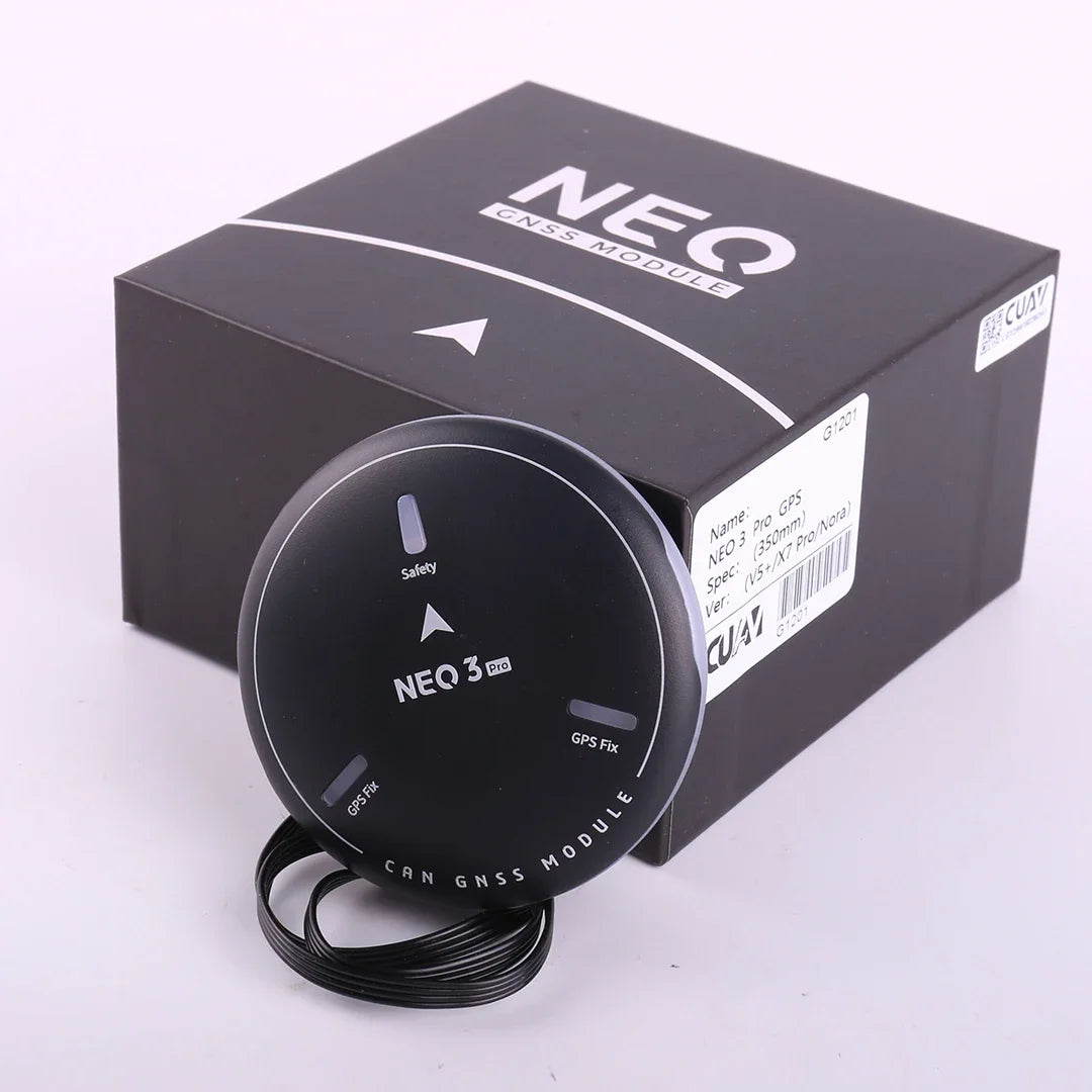 CUAV NEO 3 Pro GNSS Module — u-blox M9N, 0.7m Accuracy, 4-Constellation, UAVCAN, Industrial Compass, PX4 & ArduPilot