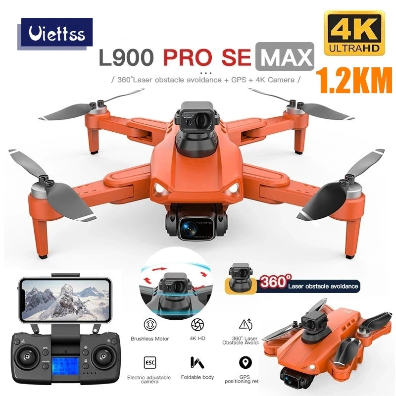 Professional L900 Pro SE MAX Drone GPS 4K WIFI FPV Camera 360° Obstacle Avoidance Brushless Motor RC Quadcopter Mini Dron Toy - Thedroneflight