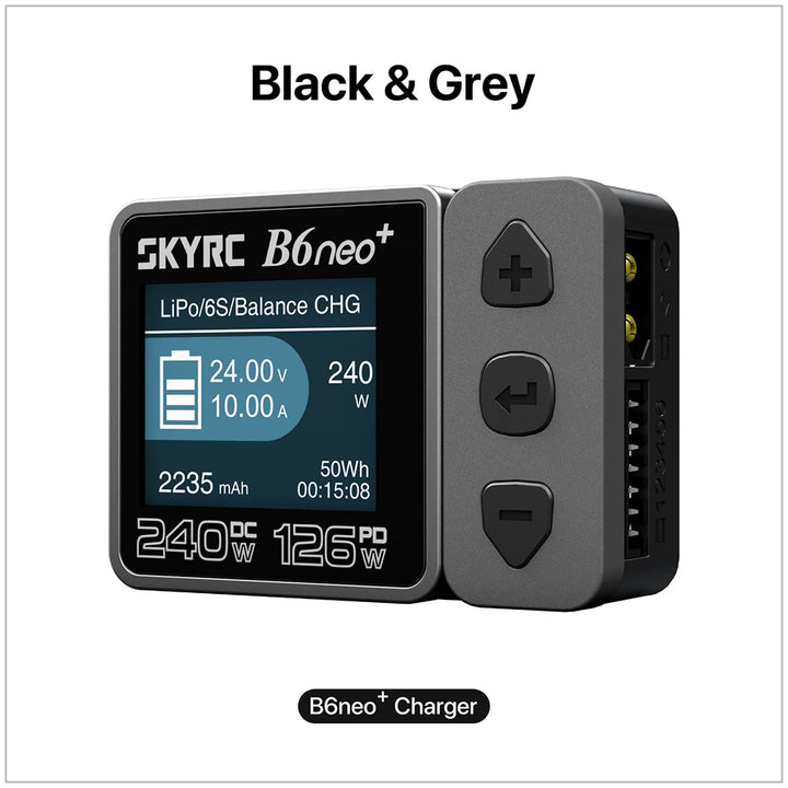 SKYRC B6neo+ Smart Balance Charger DC 240W / PD 126W — 1-6S LiPo LiHV NiMH Multi-Chemistry