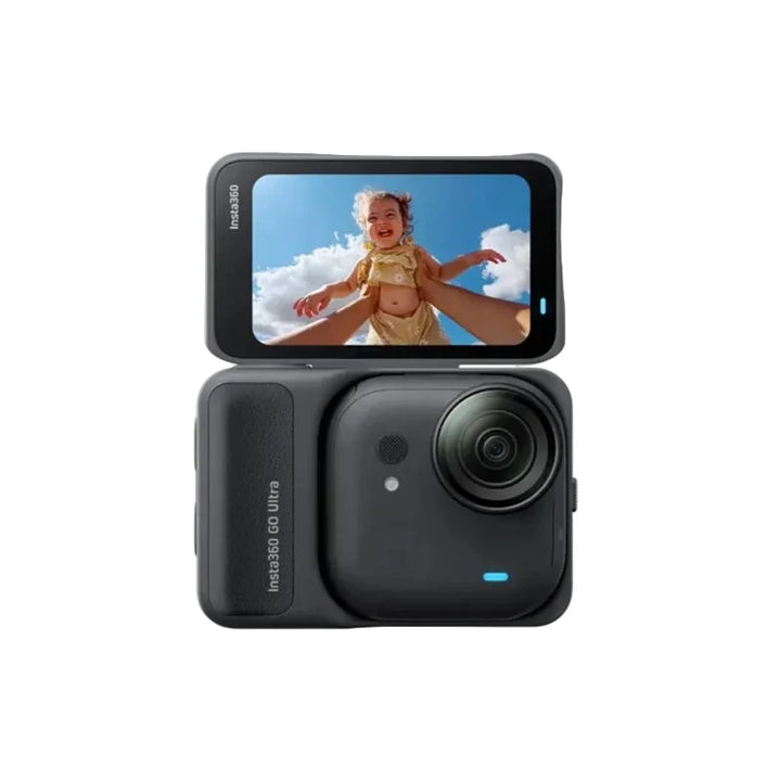 Insta360 GO Ultra — 4K/60fps, 50MP, 1/1.28" Sensor, 5nm AI, FlowState, 10m Waterproof, 200-Min Battery, Magnetic Mount, 52.9g