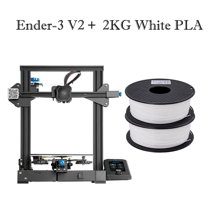 Creality 3D Printer Kits Ender-3 V2 3d Printers With Slilent Mianboard TMC2208 UI&4.3Inch Color Lcd Carborundum Glass Bed