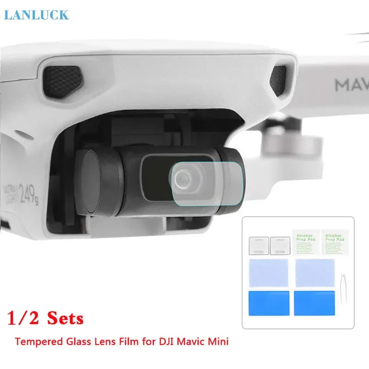 Camera Lens Protective Film for DJI Mini 4K/Mavic Mini/Mini 2/Mini SE Drone 9H Tempered Glass Film Anti-scratch Lens Accessories