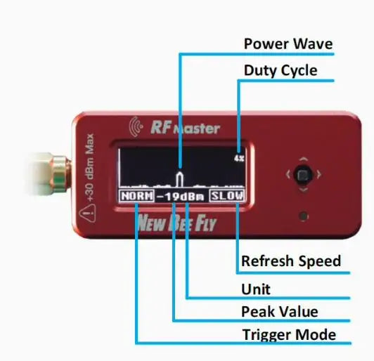 ImmersionRC RF Power Meter V2 — -20 to +30dBm, 35MHz–6GHz, 30dB Attenuator, OLED, 8hr Battery, for FPV VTX & RC Link Testing