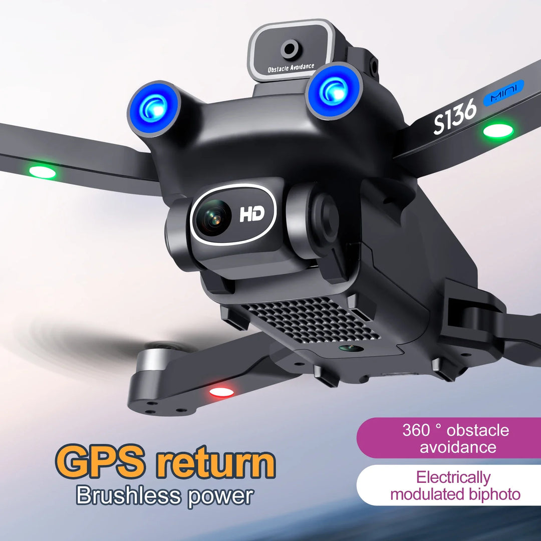 S136/Max GPS Drone 4K HD Dual Camera 5G Aerial Photography Obstacle Avoidance EIS Brushless Motor Helicopter Foldable Quadcopter