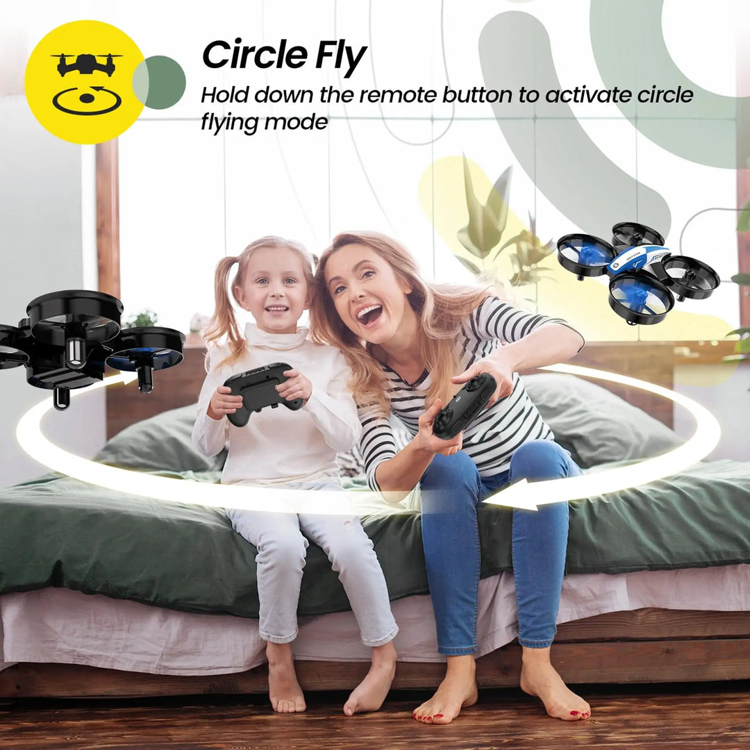 Holy Stone Mini Drone for Kids/Beginners,  RC Nano Quad, Indoor Hover, 3D Flips, Headless, 3 Batts. Gift for Boys/Girls, Blue