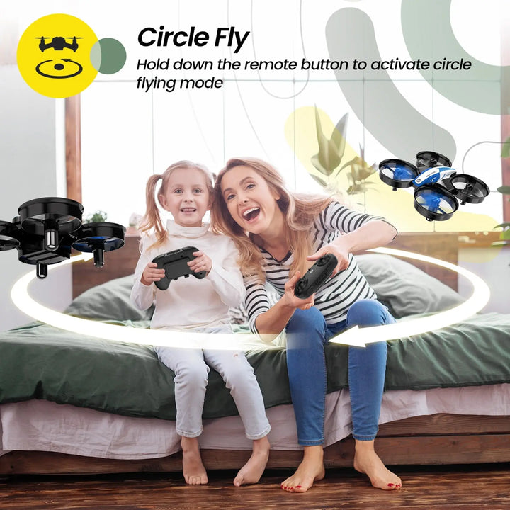 Holy Stone Mini Drone for Kids/Beginners,  RC Nano Quad, Indoor Hover, 3D Flips, Headless, 3 Batts. Gift for Boys/Girls, Blue
