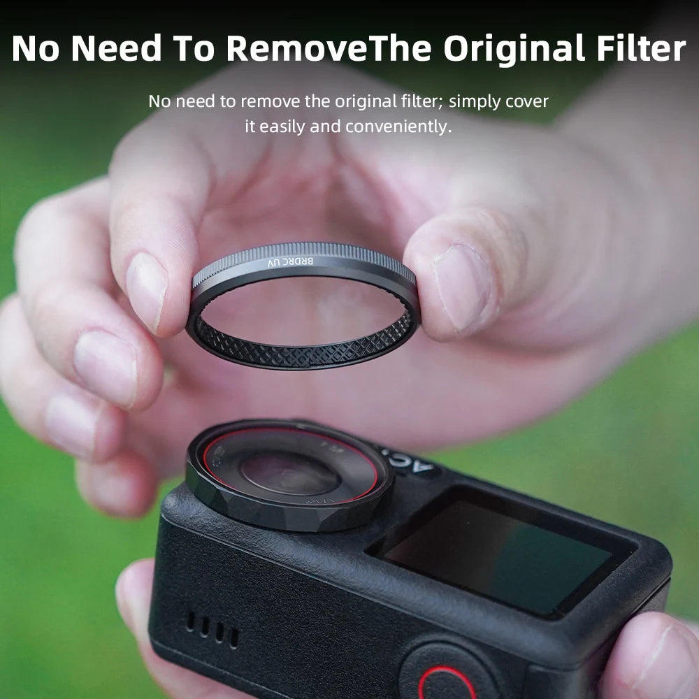 BRDRC UV/CPL/ND8/16/32/64 Filter Kits For DJI Osmo Action 3 4 5 Pro Optical Glass Aluminum Alloy Frame Action Camera Accessories