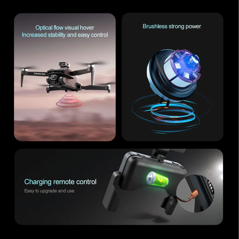 V168 Pro MAX GPS Drone 8K Professional Dual HD Camera 5G WIFI FPV 360° Obstacle Avoidance Brushless Rc Quadcopter Drones Toys