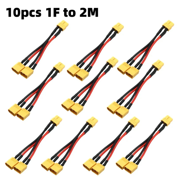 XT60 Battery Connector Y Splitter - 14AWG Parallel Cable 60A