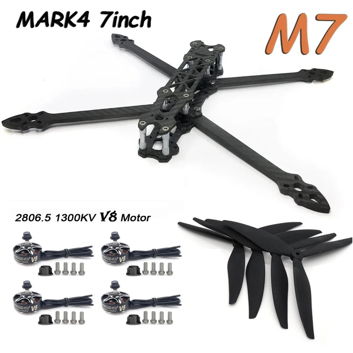 MARK4 7" Long Range FPV Frame Kit 2807 Motor F405 FC 60A ESC
