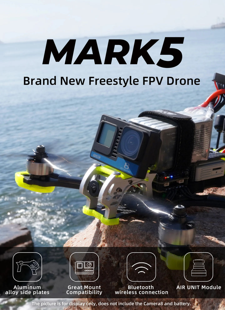 GEPRC MARK5 Analog Freestyle FPV Drone 4S/6S 5Inch SPEEDX2 2107.5 GEP-F722-BT-HD V3 RC FPV Quadcopter LongRange Freestyle Drone