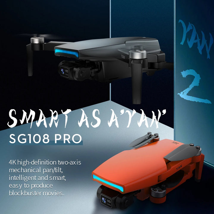 SG108 PRO 4K Drone 2-Axis Gimbal Professional Camera GPS 5G WiFi FPV Dron Brushless Long Distance 1000m RC Quadcopter 26 Minutes