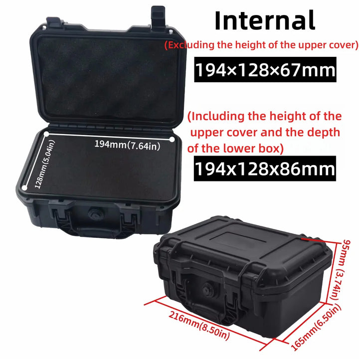 FNICEL Waterproof Hard Carry Case with Pre-Cut Sponge — Drone, FPV, Camera & Equipment Protection