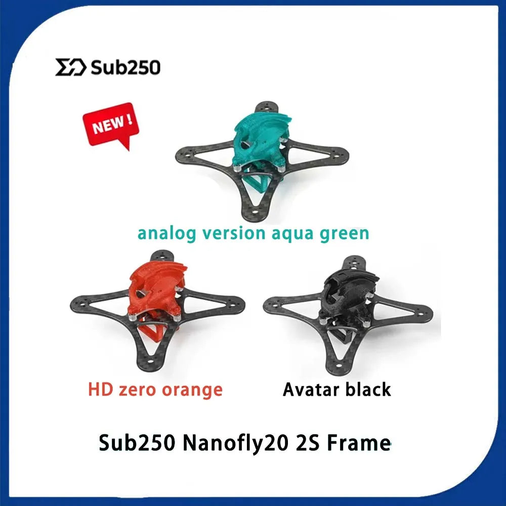 Sub250 Nanofly20 2S FPV Drone Accessories with Battery Holder/HD Analog Version Frame Compatible with AVATAR HDzero VTX