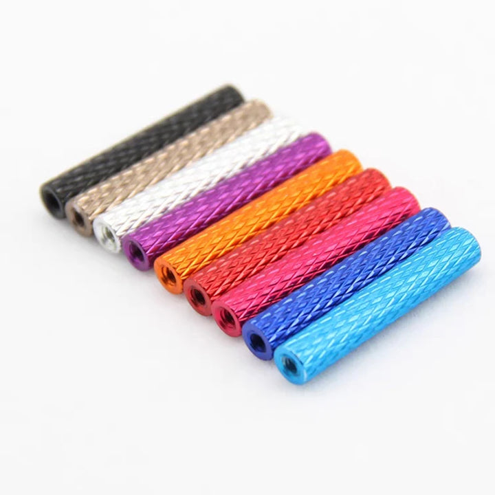 M2 Aluminum Standoff Spacers 10pcs — Knurled Round Column for FPV Drone & RC Multicopter Builds