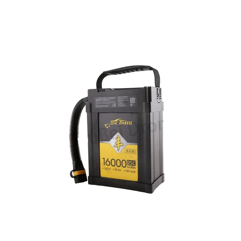 TATTU 12S LiPo Battery — 16000mAh / 22000mAh, 44.4V / 45.6V HV, 25C, AS150U, UAV