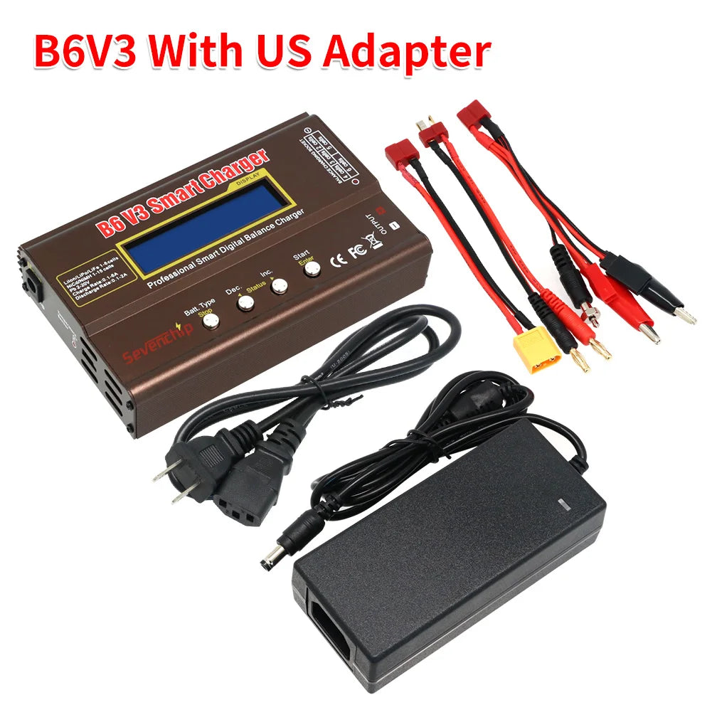 iMAX B6 V3 80W 6A Battery Charger LiHv Lipo NiMh Li-ion Ni-Cd Digital RC Charger Lipro Balance Charger Discharger 12V 5A Adapter