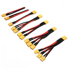 XT60 Battery Connector Y Splitter - 14AWG Parallel Cable 60A