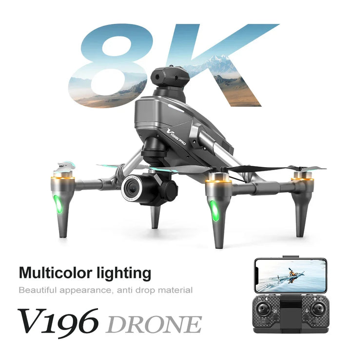 2024 New WIFI FPV Drone Wide Angle HD 8K 1080P Camera Height Hold RC Foldable Quadcopter Dron Helicopter Toys Gift