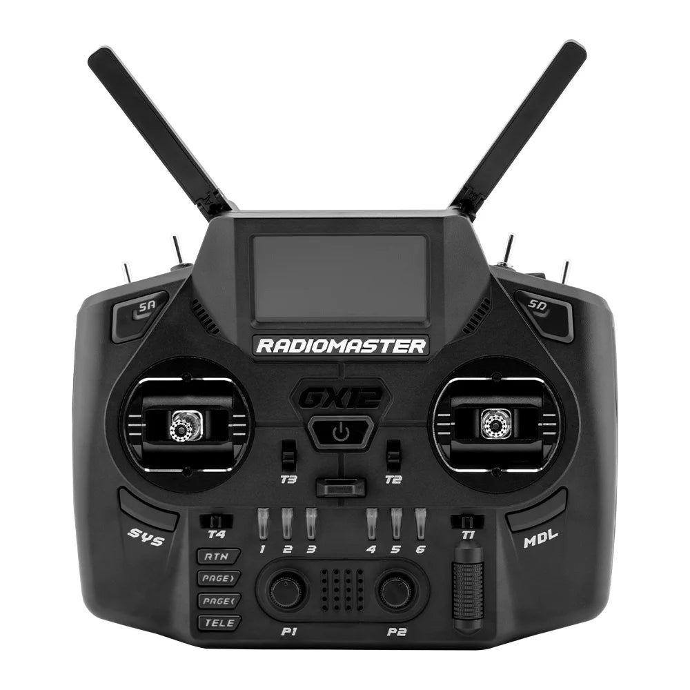 RadioMaster GX12 RC Radio Controller — Dual-Band ELRS Gemini-X, 2.4GHz/900MHz, EdgeTX, CNC Hall Gimbals, FCC