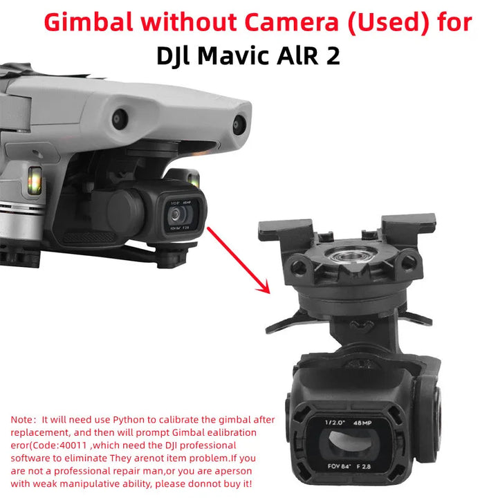 Original Air 2 Gimbal Camera Housing Shell Empty Gimbal Replacement for DJI Mavic Air 2 Drone Repair Parts (USED)