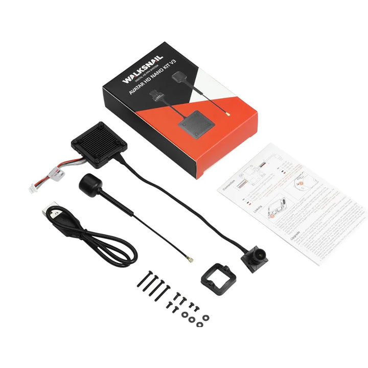 CADDX Walksnail Avatar HD Nano Kit V3 - 1080P/60fps 160° FOV 32GB 9cm/14cm Cable 14x14mm FPV