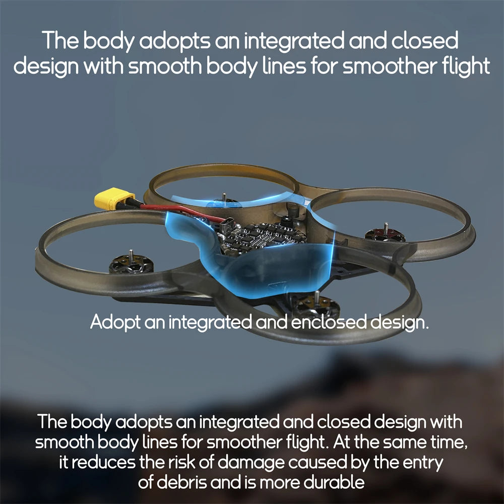 DarwinFPV CineApe20 2" Cinewhoop BNF - F411 15A ELRS Analog/O3 90mm 3S