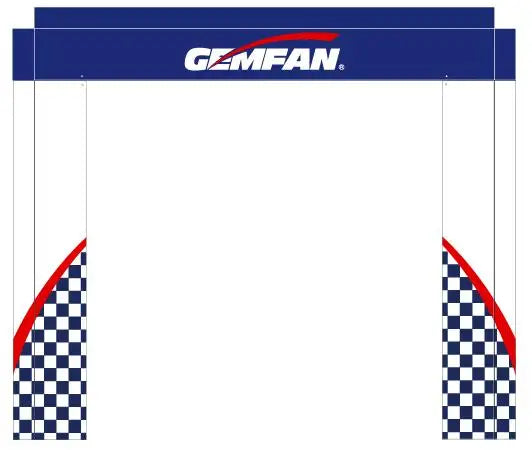 Gemfan 5 × 5 ft FPV Race Gate — 152 × 152 cm, Blue or Orange, Frame Pipes Not Included