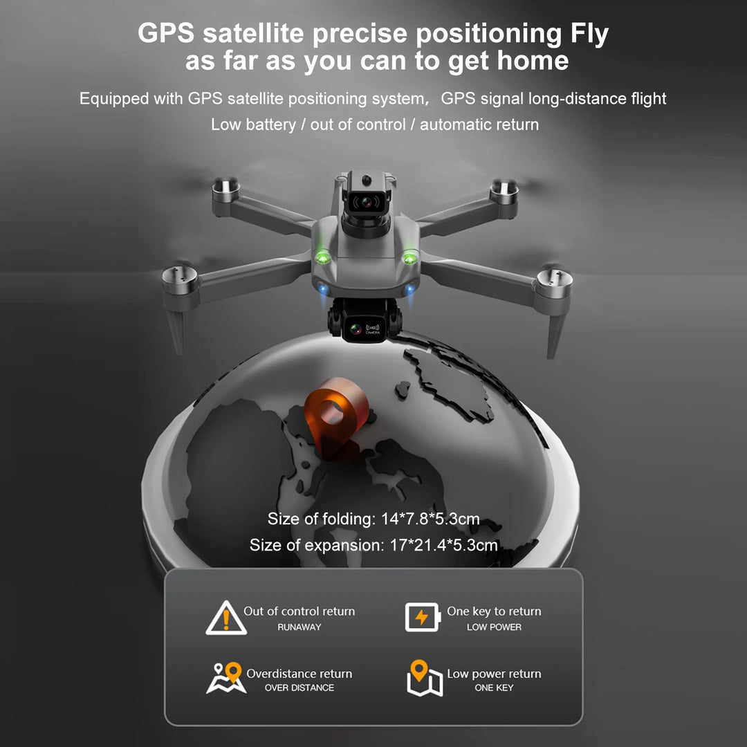 K998 GPS Drone Professional 480P/720P Dual Camera Obstacle Avoidance Optical Flow Positioning Brushless RC Foldable Quadcopter