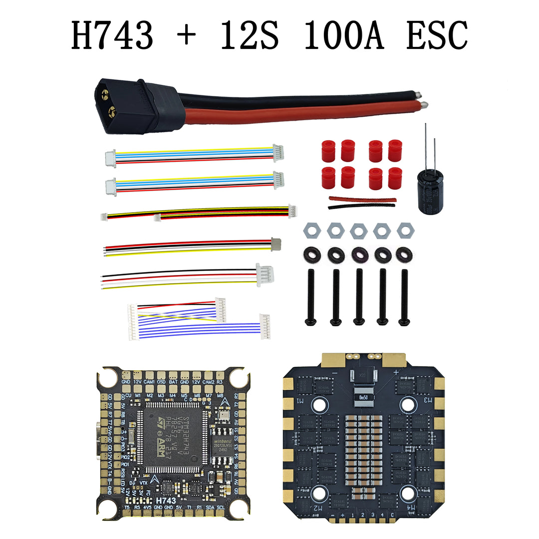JIJIEFPV H743 Stack — 4-in-1 ESC + H7 FC Combo for 5-13" FPV Freestyle & Long Range Drones