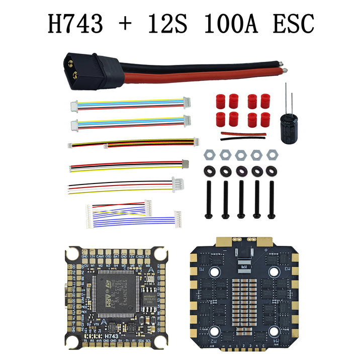 JIJIEFPV H743 Stack — 4-in-1 ESC + H7 FC Combo for 5-13" FPV Freestyle & Long Range Drones