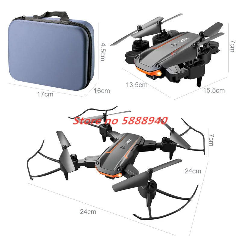 4K HD Dual Camera RC Dron Mini Drone Three-way Infrared Obstacle Avoidance Altitude Hold Mode Foldable RC Quadcopter With Bag To