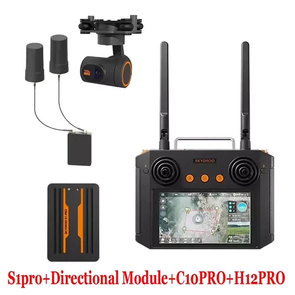 Skydroid S1 Pro RC Transmitter System — 5.8GHz 1080p FPV Video, H12Pro Ground Station, GPS & Camera Bundle Options